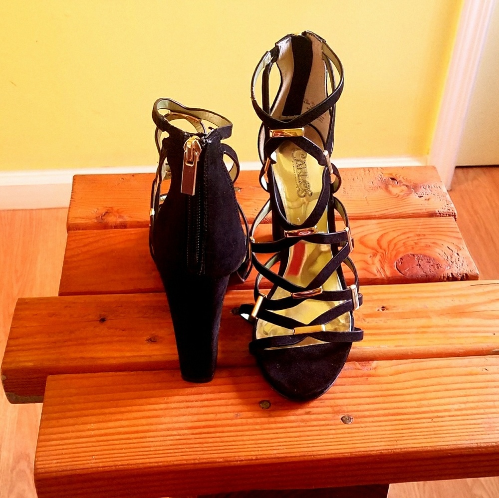 SOLDSize 6.5  Carlos Santana Black high heel shoes - Picture 3 of 4